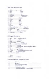 English Worksheet: to be