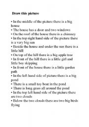 draw this picture - prepositions