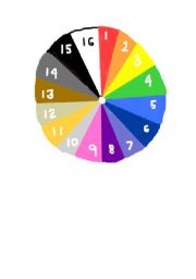 English Worksheet: Colour Wheel