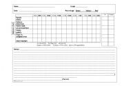 English Worksheet: Daily Behavior Chart