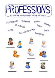 English Worksheet: PROFESSIONS