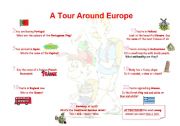 English Worksheet: A tour around the worl