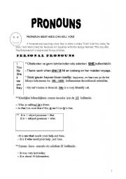 English Worksheet: personal pronouns