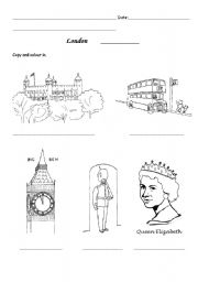 English Worksheet: London attractions