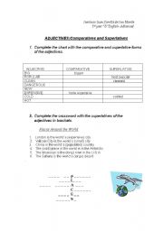 English Worksheet: Comparatives and Superlatives