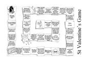 English Worksheet: St.Valentines Day Board Game