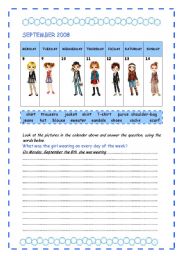 English Worksheet: Describtion, using Past Continuous, exercising the dates(part 2)