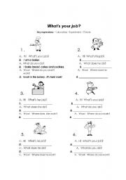 English Worksheet: Jobs!