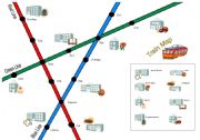 English Worksheet: Map for Giving Directions by Train