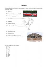 English worksheet: Adjective Worksheet