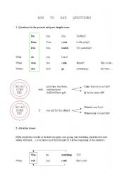 How to ask questions and to make sentences negative