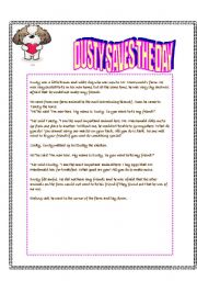 English worksheet: Dusty saves the day