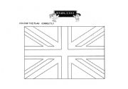 English Worksheet: Colour the flag