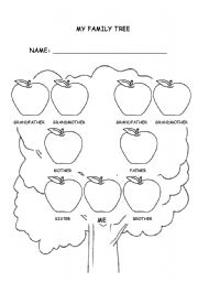 English Worksheet: Family tree