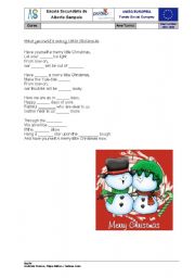 English worksheet: Have yourself a merry little christmas