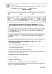 English Worksheet: Grammar worksheet