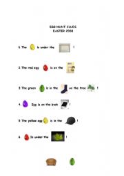 English Worksheet: Easter party hunts