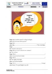 English worksheet: Polite phrases - conversation