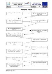 English Worksheet: Follow the scheme - polite conversation