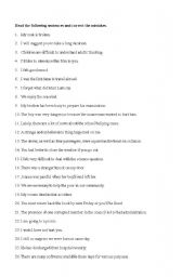 English worksheet: Common Mistakes