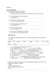 English worksheet: exercises on infiniteve-gerunds and 1st conditionals