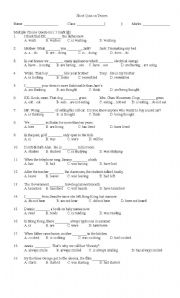 English Worksheet: TENSES QUIZ