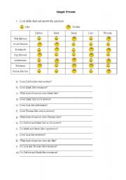 English Worksheet: Simple Present