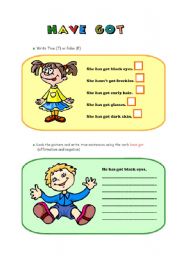 English Worksheet: HAVE GOT