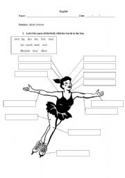 English worksheet: the body