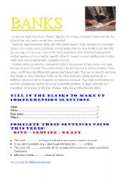 English Worksheet: Banks