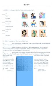 English Worksheet: Illness