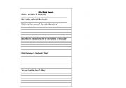 English worksheet: Mini book report