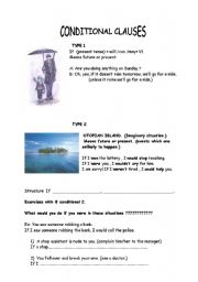 English Worksheet: if clauses