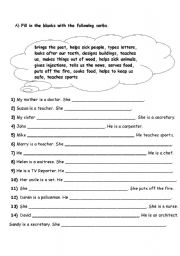 English Worksheet: jobs