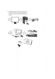 English Worksheet: starting a computer