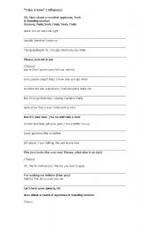 English worksheet: Song Take a Bow - Rhianna - Unscramble the sentences !