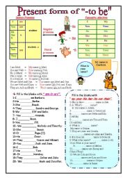 English Worksheet: Present form of 