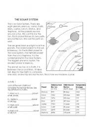 English Worksheet: The Solar System