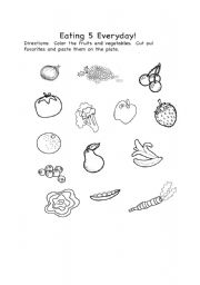 English Worksheet: healthy food