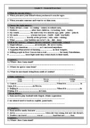 English Worksheet: exercises