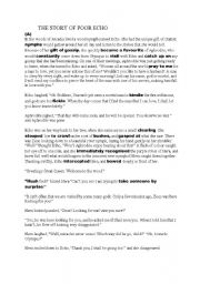 English worksheet: reading myth