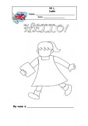 English Worksheet: Hello! Girl...