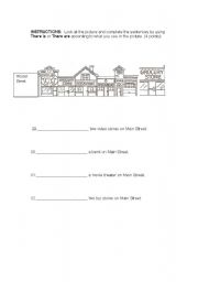 English worksheet:  There is /are