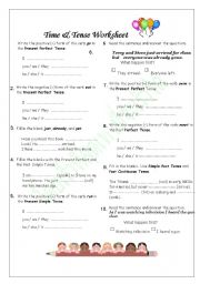 Time & Tense Worksheet