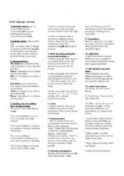 English Worksheet: USEFUL LANGUAGE SUMMARY #1