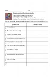 English Worksheet: Icebreaker - Interviewing Your Classmate