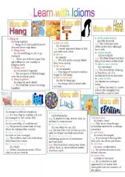 English Worksheet: Learn with Idioms