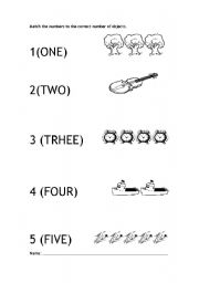 English worksheet: numbers