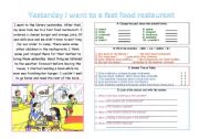 English Worksheet: reading with past simple