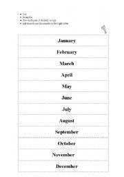 English Worksheet: Months